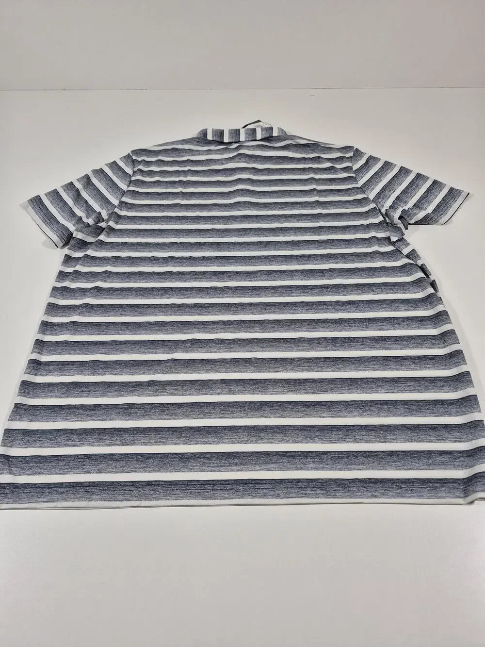 Adidas Polo Shirt Mens 2XL Blue Striped Golf Performance Jersey HS7580